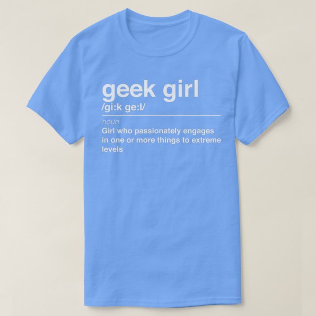 Camiseta Definición de chica geek (Diseño del anverso)
