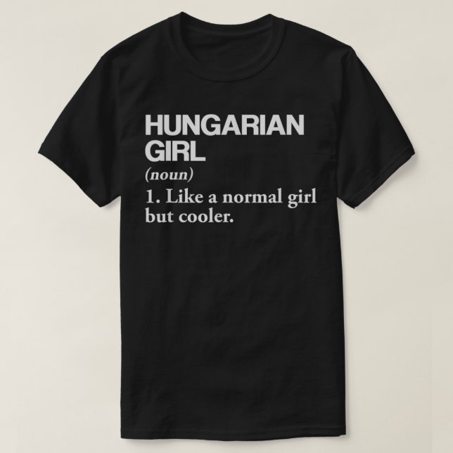 Camiseta Definición de Chica húngaro Hungría Bandera País L (Diseño del anverso)