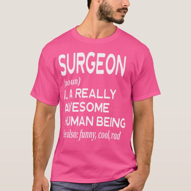 Camiseta Definición de cirujano Médico de cirugía divertida (Anverso)