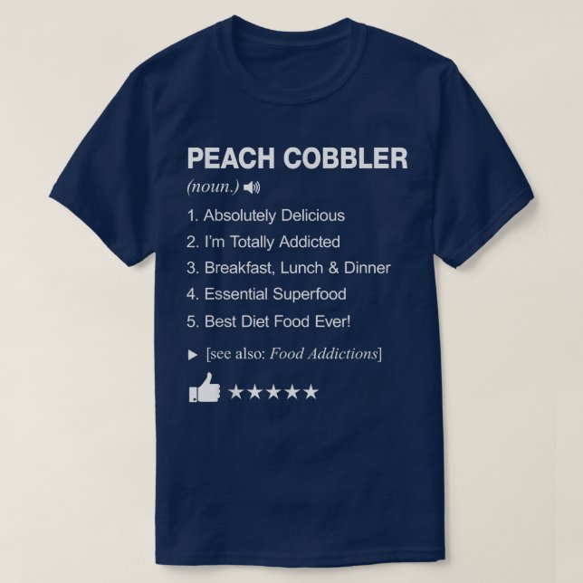 Camiseta Definición De Cobijo De Peach Significa _ Divertid (Diseño del anverso)