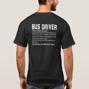 Camiseta Definición de conductor de autobús Escuela de dise