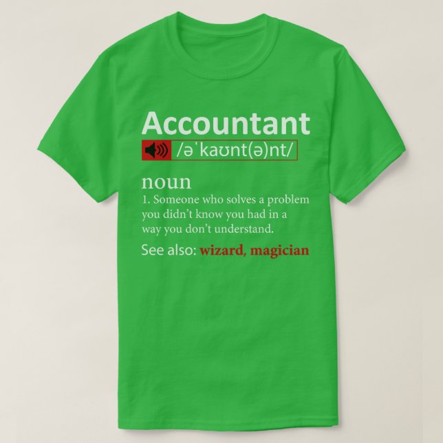 Camiseta Definición de Contable 1 (Diseño del anverso)