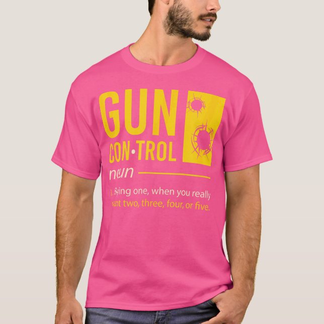 Camiseta Definición de control de armas I Divertido juego d (Anverso)