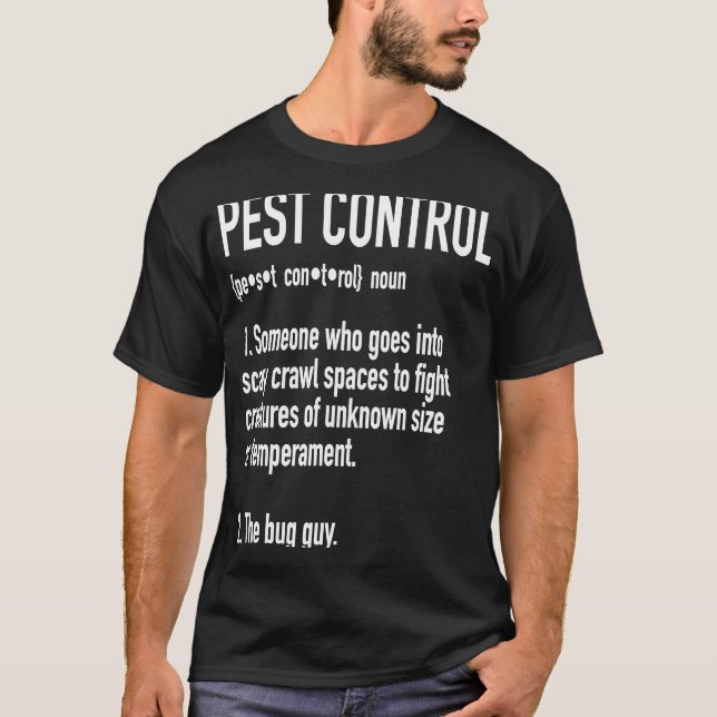 Camiseta Definición De Control De Plagas Para Exterminadore (Anverso)