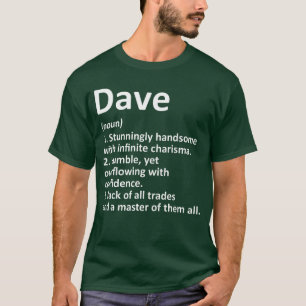 Camiseta Definición de DAVE Nombre Personalizado Cumpleaños