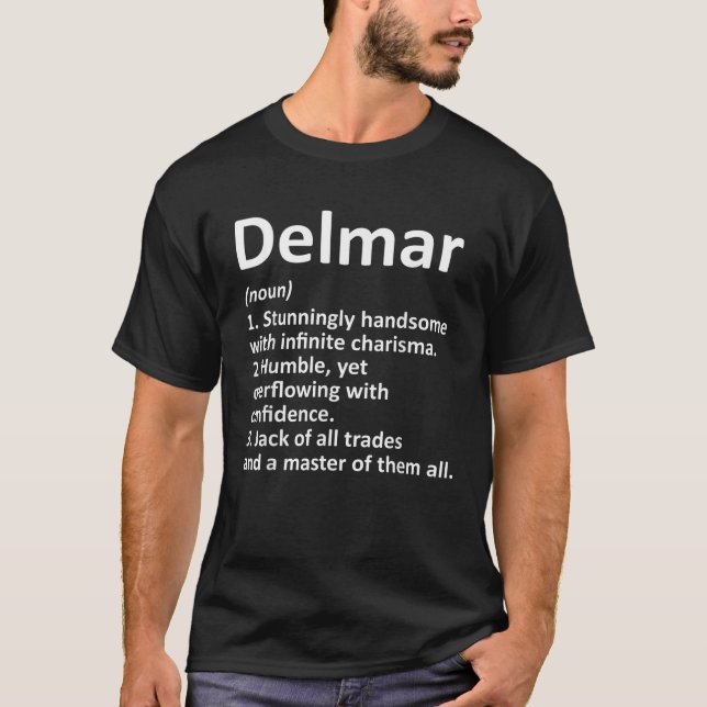 Camiseta Definición de DELMAR Nombre Personalizado Funny Cu (Anverso)