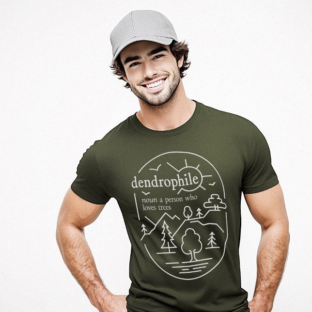 Camiseta Definición de Dendrophile de árboles de regalo al  (Outdoorsy Gift Trees Dendrophile Definition T-Shirt)