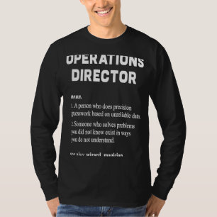 Camiseta Definición de diccionario de director de operacion