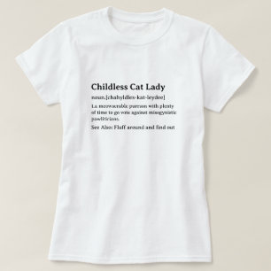 Camiseta Definición de diccionario de la dama de gato sin h
