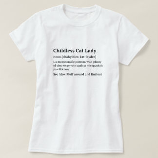 Camiseta Definición de diccionario de la dama de gato sin h