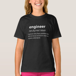 Camiseta Definición de diccionario divertida de ingeniero