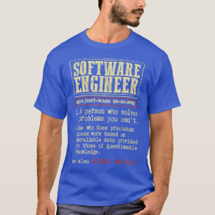 Camiseta Definición de diccionario divertida de ingeniero d