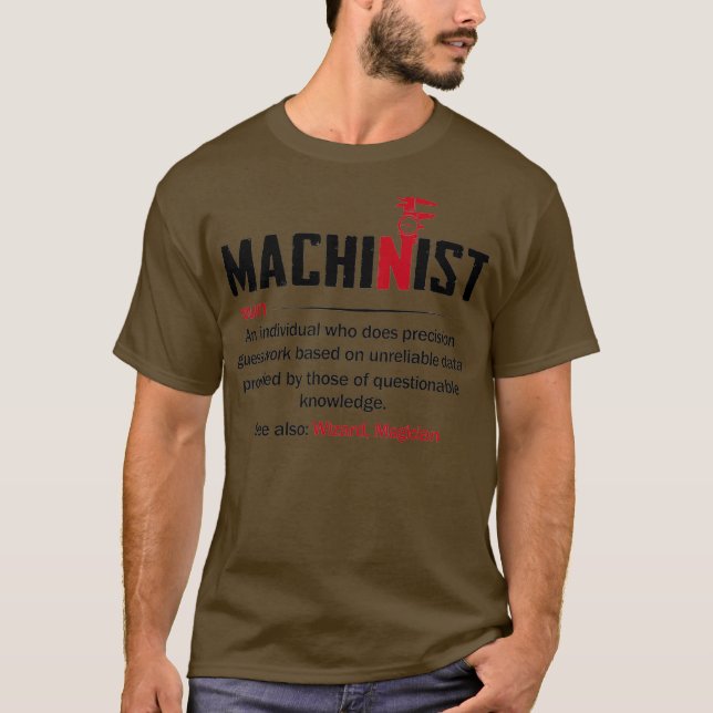 Camiseta Definición de diccionario divertida de maquinista (Anverso)
