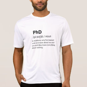 Camiseta Definición de diccionario divertida de PhD