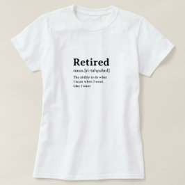 Camiseta Definición de diccionario humorística retirada