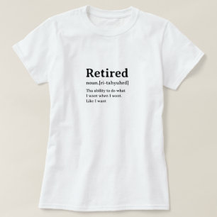 Camiseta Definición de diccionario humorística retirada