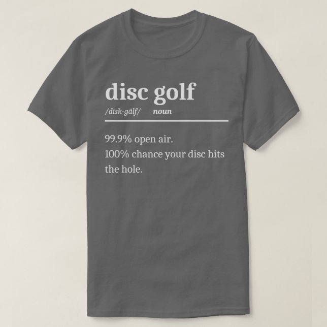 Camiseta Definición de disco golf (Diseño del anverso)