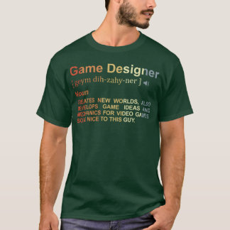 Camiseta Definición de diseñador de juegos retro