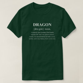 Camiseta Definición de divertido monstruo dragón con texto