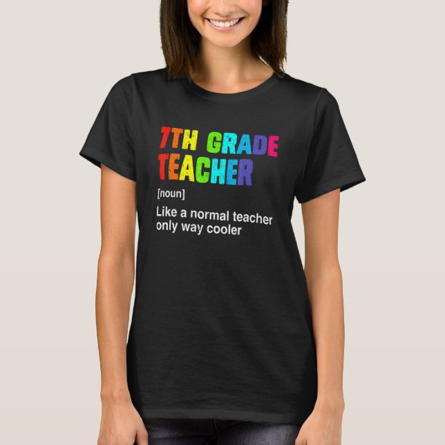 Camiseta Definición de docente de séptimo grado del equipo  (Anverso)