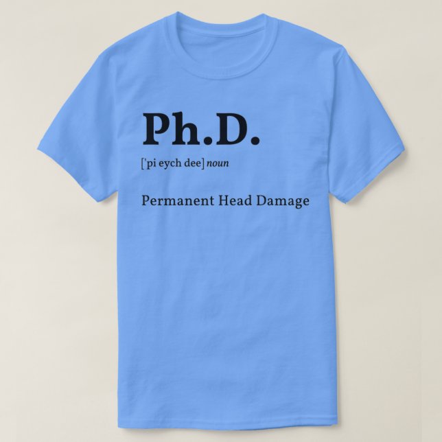 Camiseta Definición de doctorado 6 (Diseño del anverso)