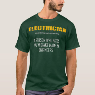 Camiseta Definición de Electricista Vintage - Graciosa
