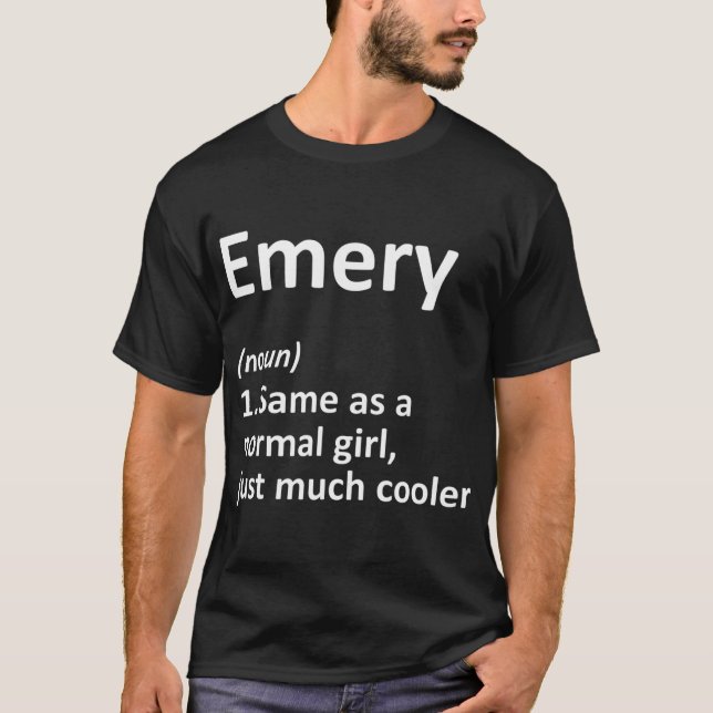 Camiseta Definición de EMERY Nombre Personalizado Funny Cum (Anverso)