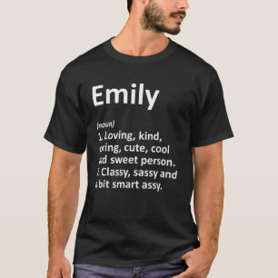 Camiseta Definición de EMILY Nombre Personalizado Funny Cum