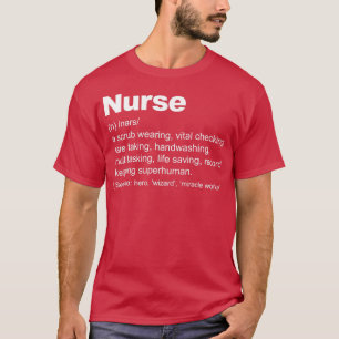 Camiseta Definición de enfermería divertida Definición de e