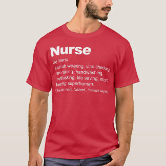 Camiseta Definición de enfermería divertida Definición de e
