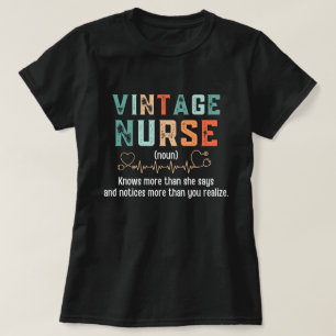 Camiseta Definición de enfermería vintage