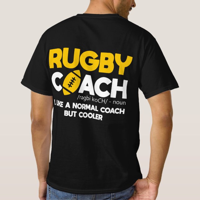 Camiseta Definición de entrenador de Rugby (Reverso)