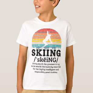 Camiseta Definición de esquí divertida retro vintage esquia
