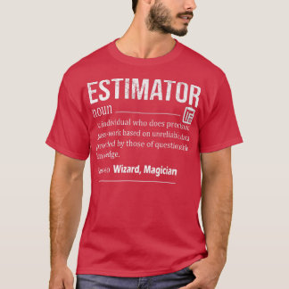 Camiseta Definición de estimador divertida, Títulos de trab