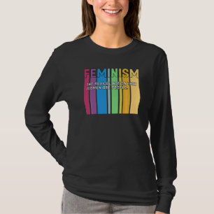 Camiseta Definición de feminismo Mujeres retro fuertes e ig