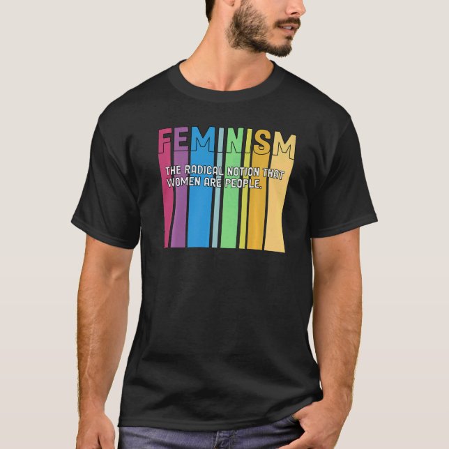 Camiseta Definición de feminismo Mujeres retro fuertes e ig (Anverso)