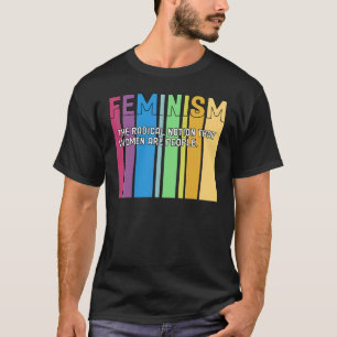 Camiseta Definición de feminismo Mujeres retro fuertes e ig