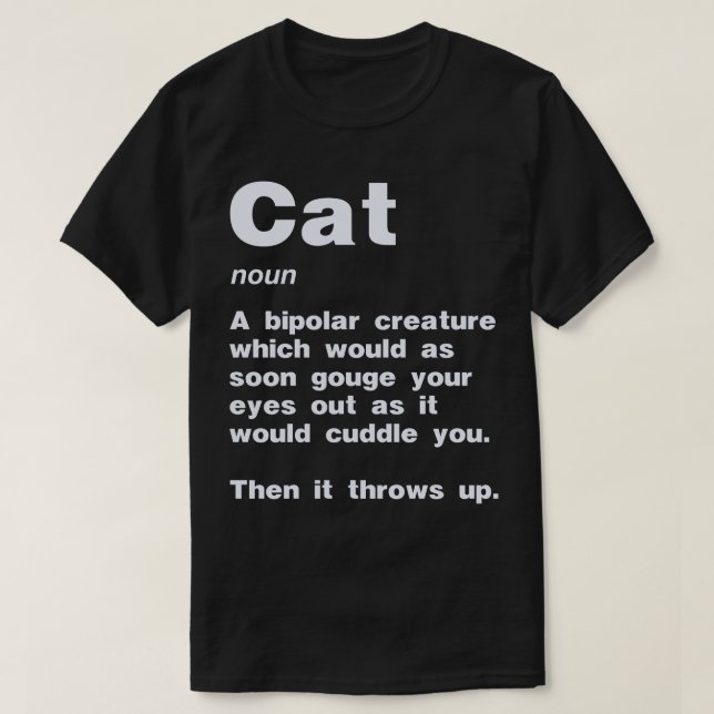 Camiseta Definición de gato (Diseño del anverso)