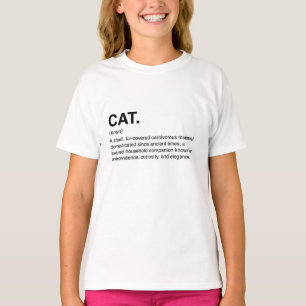 Camiseta Definición de gato Sustantivo Amante de gatos dive