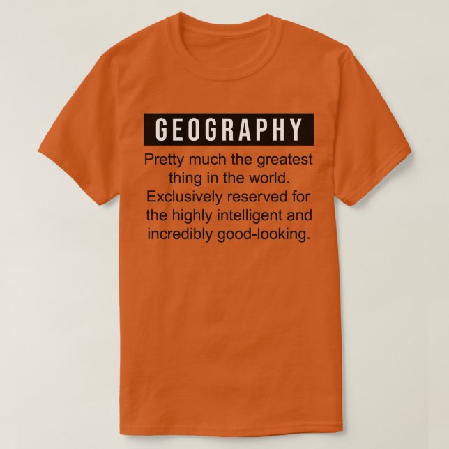 Camiseta definición de geografía (Diseño del anverso)