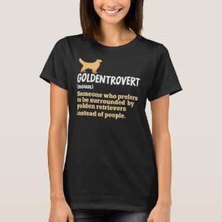 Camiseta Definición de Goldentrovert Divertido Perro Retrie