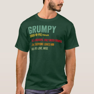 Camiseta Definición de grumpa masculina como un abuelo norm