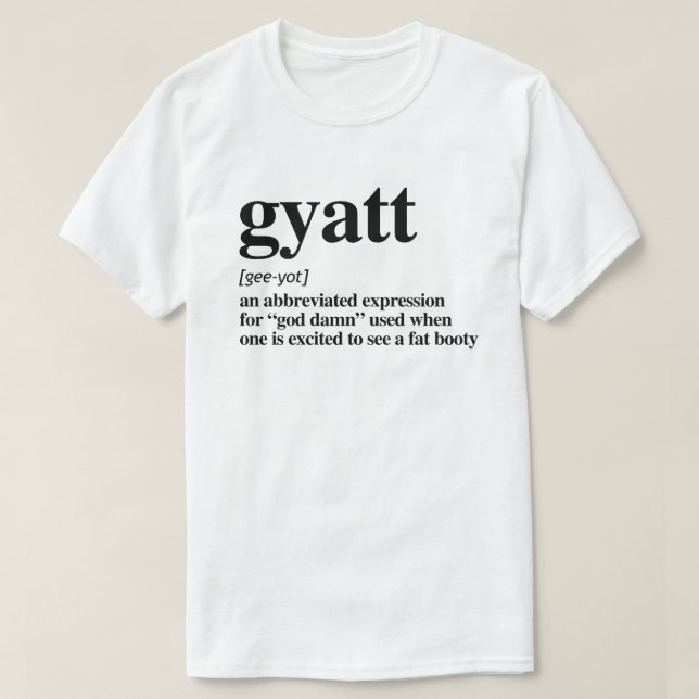 Camiseta Definición de Gyatt (Diseño del anverso)