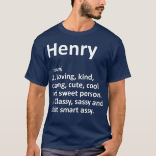 Camiseta Definición de HENRY Nombre Personalizado Diferenc