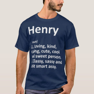 Camiseta Definición de HENRY Nombre Personalizado Diferenci