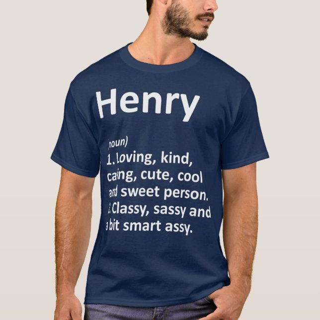 Camiseta Definición de HENRY Nombre Personalizado Diferenci (Anverso)
