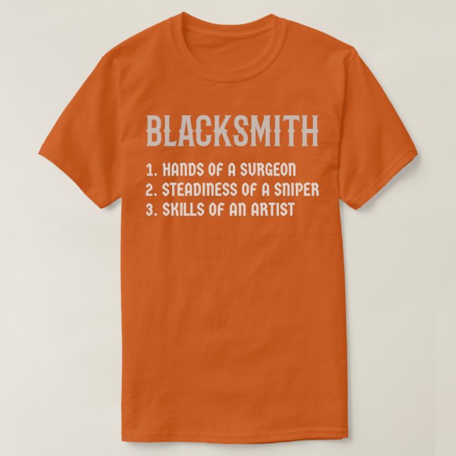 Camiseta Definición de herrero BLACKSMITH T (Diseño del anverso)