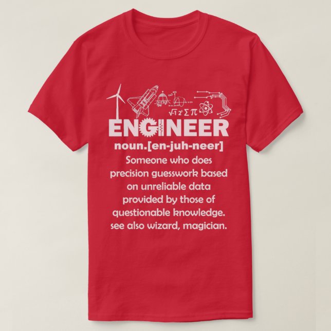 Camiseta Definición de ingeniero (Diseño del anverso)
