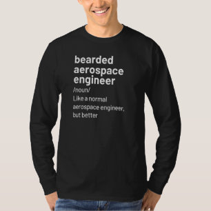 Camiseta Definición de ingeniero aeroespacial con barba par
