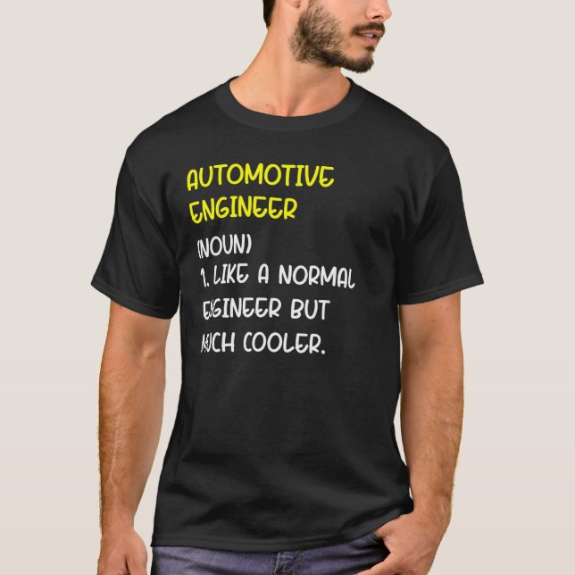 Camiseta Definición de ingeniero automotor (Anverso)